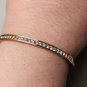 NWT Givenchy Rose Gold-Tone Crystal Element Bangle Bracelet